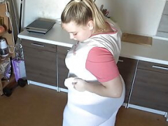 Amatör, Bbw stor vacker kvinna, Stor stjärt, Stora tuttar, Blondin, Avsugning, Knubbig, Creampie