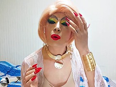 SISSY NICLO - SHEMALE - TRANSGENDER - HOT MAKEUP HORNY SISTER BLOWING ME CLEAR