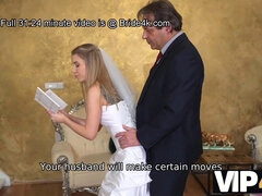 Watch as gorgeous blonde bride gets down and dirty with her wedding dress & hot hd fuck