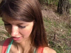 Susan Ayn gets her tight ass and wet mouth drilled in park by horny cash-hungry dude