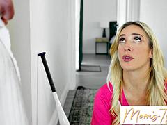 Grosser schwanz, Blondine, Besamung, Masturbation, Reif, Milf, Stiefmutter, Titten