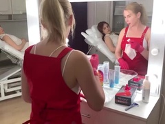 Blondin, Cinema, Närbild, Fetisch, Hårig, Handjobb, Fitta, Rödhårig