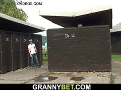 Bionda, Tettona, Nonno, Matura, All'aperto, Pubblico, Realtà, Cavalcando