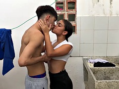素人, 美人, フェラチオ, イく瞬間, ハードコア, キス, ハメ撮り, スペイン人