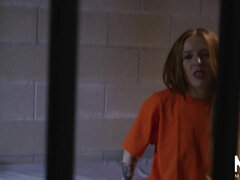 Redhead Madi Collins Bad Cop Hot Prisoner - POV blowjob with gorgeous babe