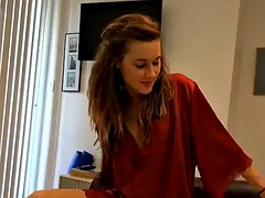 Alaina Dawsons slamming bangs and gets you on your feet until you cum