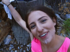 PAWG Aubree Valentine gets her pussy plowed on a hike