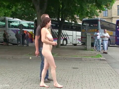Anja nude in public two HD