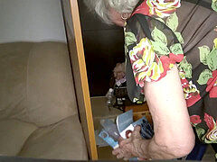 Grandma porn star Norma ravaging her dude fucktoy.