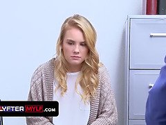 Lisey Sweet gets suspended for shoplifting & punished by security guard with a creampie
