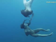 Aneta is a wonderful babe with big tits underwater