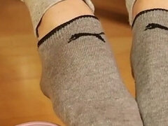 Leie, Fußfetisch, Selbstgemacht, Milf, Nylon, Strumpfhose, Socken, Solo