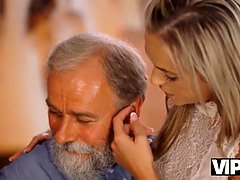 Czech girl cant endure carnal desires and has sex with old man