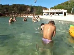Asiático, Chica, Bajo el agua