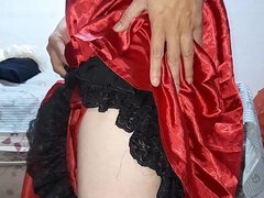 Amatoriale, Crossdresser, Schizzo di sborra, Masturbazione, Solo