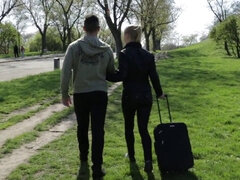 Czech blondie travels abroad for a hot fuck