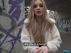 Blondine, Erotik, Hårdt, Hd, Penge, Udendørs, Offentlig, Realitet