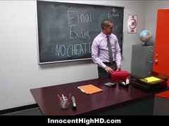 Natalie Monroe gets her tight ass drilled by her teacher's big cock in the classroom