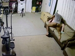 Naughty hotwife gets pounded by a hung black stud in the garage while her husband sleeps