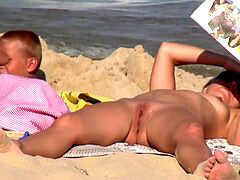 naked mischievous bare Milfs Shaved pussies Beach Voyeur Spycam