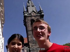 Czech couple goes wild for a summer's vacation: Cutieonne, her mouth and pussy, get fucked in POV while her man's away!