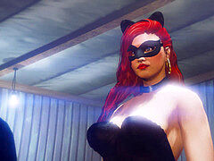 GTA V BDSM 4SOME lezzie WITH belt dick AND stockings