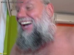 72-Year-Old Granny Takes Grandpa's Big Cock Rough Doggystyle - Creampie Finish