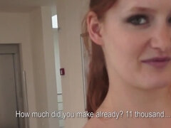 Redhead amateur chick named Marla wants to suck a pecker