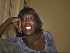 Ebony prostitute bitch ran off with her LIFE to suck my sausage!