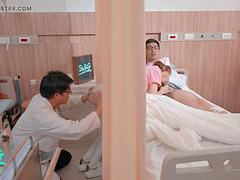 Leie, Asiatisch, Blasen, Arzt, Absätze, Krankenschwester, Jungendliche (18+), Flotter dreier