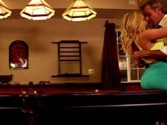Busty Olivia Austin gets fucked on the pool table