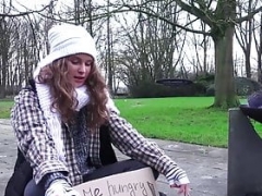 Homeless teenage has an intercourse granddad in the park for small cash