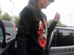 Watch skinny teen leanne lace get caught stealing a car & fucked hard by a police officer