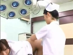 Japan milf nurse inserts dildo into coworkers anus