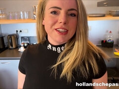 Amatör, Blondin, Avsugning, Nederländsk, Hela filmen, Handjobb, Hd, Milf
