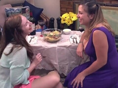 Romantic date ends for curvy lesbians with hot sex