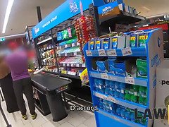 Unbelievable! A tattooed babe gets caught shoplifting & fucked hard in 4K