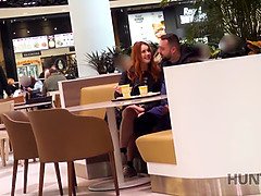 Watch how this czech babe gets fingered and licked by a stranger at the center of a commercial area