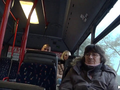 Amateur slut gets fucked hard in the bus