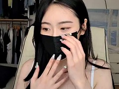 Asiater, Koreaner, Alene, Webkamera