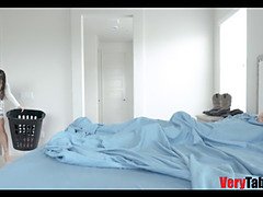Stepmom pays stepdaughter to fuck her stepbro's virgin hole - taboo action!