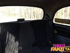 Lady Bug's tight pussy gets drilled hard by punk in the backseat of a fake taxi