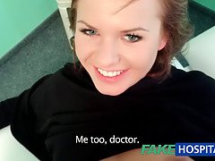 Fakehospital teen model spunks for tattoo physician likes himself in her narrow pussy