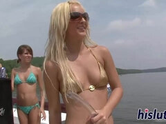 Sexy Sluts Undress On A Boat - Slim