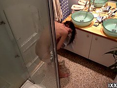 My stepdaddy has installed hidden cam in shower