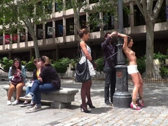 Rope Bondage Slut Loves to be Tied Up in Public