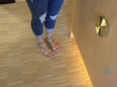 Amatør, Bad, Skitten, Jeans, Truser, Synsvinkel, Fitte, Røyker