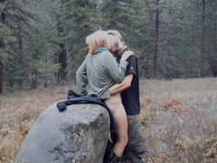 カップル, 中出し, アウトドア, 公共