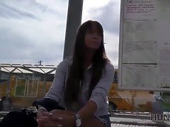 Angella Christin from the bus station trades sex for cash - POV fuck for cash