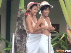 Ασιάτης, Πίπα, Σπέρμα στο στόμα της, Στο πρόσωπο, Φιλιπινέζα, Πισίνα, Τρίο, Βυζιά